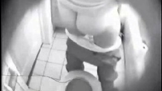 NOT My sister fingering in toilet caught by hidden cam