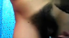 Hairy webcam chick