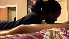 Black girlfriend blow and deepthroat