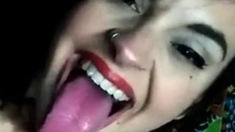 LONG TONGUE BEAUTY SHOWS OFF LONGEST TONGUE AND WIDE THROAT