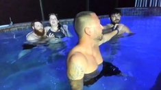 Group Of Bbw Mature Pool Party