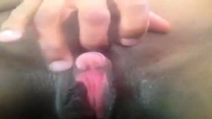Girl Rubs Her Gigantic Clit