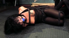 Bondage, Brunette, Nylon, Brunette Girl, Bound, Bondaged,