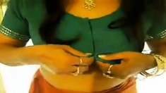 British Indian wife gives sexy strip&period; cum on