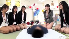 Lovely Asian Double Blowjob And Sex