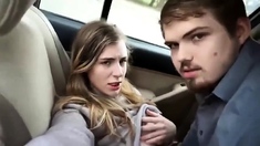 Creampied in the back of the car