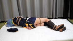 Cosplayer try Hard Hogtied