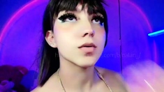 Sexy teen ebony solo toy masturbation