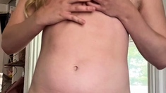 Solo ladyboy masturbation