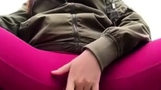 Brunette solo honey shows her masturbating skills