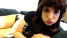 Tattoed Amateur Webcam Girl Hot Dildo Action Masturbation