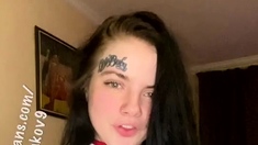 Busty brunette bitch with big boobs