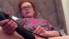 Milk enema duo close up and gaping after some toy action