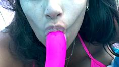 Big boob brunette masturbates on webcam