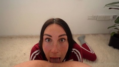 Hot amateur licking pussy of female agent