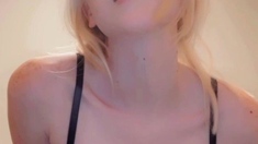 Amateur blond girl with big boobs getting fucked