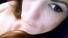 Small titted babe toys her pussy on webcam