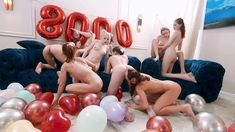Lesbian Bubble Orgy