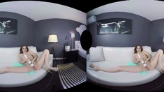 VR masturbating solo video with Bobbi