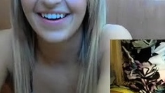 Blonde Teen Solo Masturbating On Webcam