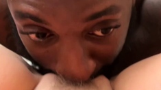 Shaved pussy MILF blowjob and fucking POV