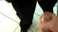 Interracial Cock Play with a Stranger in the Bathroom