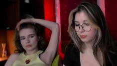 Blonde and Brunette Lesbians Share a Vibrator