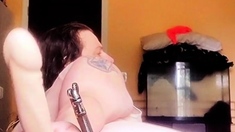 Milky ass solo hoe anally toys