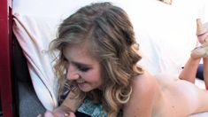 Amateur Megan Madsen uncontrollably orgasms on a big