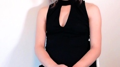 Cute curly brunette solo webcam masturbation