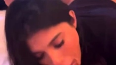 Mature brunette amateur giving a great POV blowjob