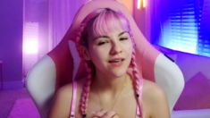 Curly Blonde Teen Records Solo Dildo Masturbation More at