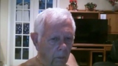 Fat Daddy Strips And Strokes On Webcam