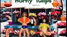 Animated gay construction workers jerk their giant cartoon cocks