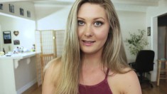 Pretty blonde teen brings a fantasy with her stepbrother to fruition