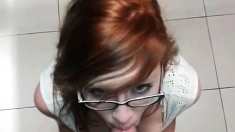 Naughty Gf With Hot Tits Gives A Toilet Suck