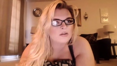 BBW Blonde Tgirl Teasing Live on Cam