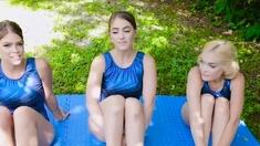 Sexy Acrobats Having A Foursome After Training