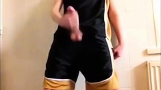 Cums On Gym Shorts